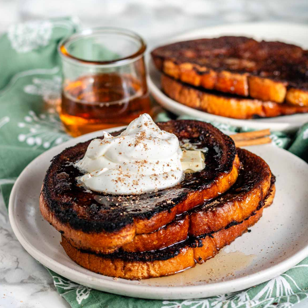 Vegan Egg Nog French Toast