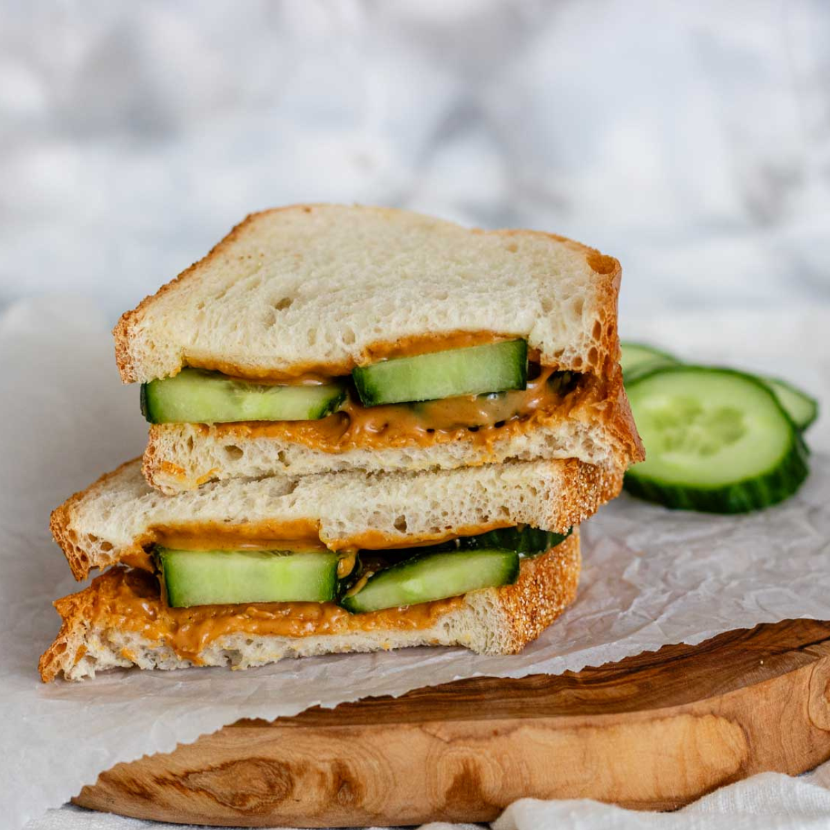 Peanut Butter and Cucumber Sandwich Recipe