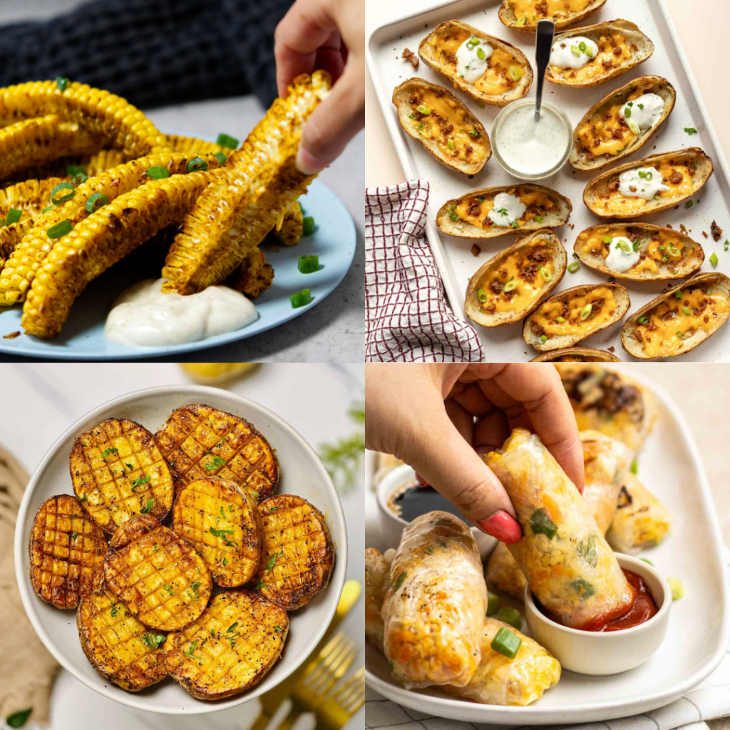 4 vegan gluten free appetizers.