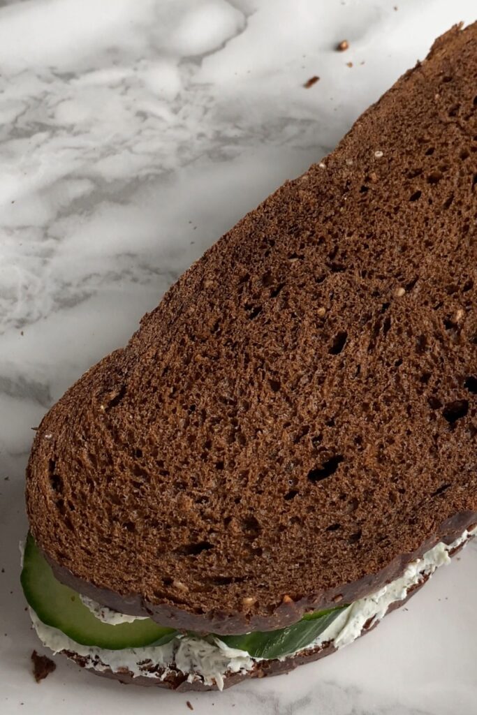 Pumpernickel Sandwich With Dill Cream Cheese The Veggie YaYa